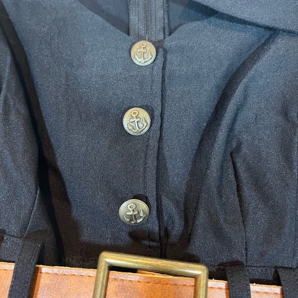 Stop Staring Black Skirt Set with Tan Belt - Picture 2 of 5